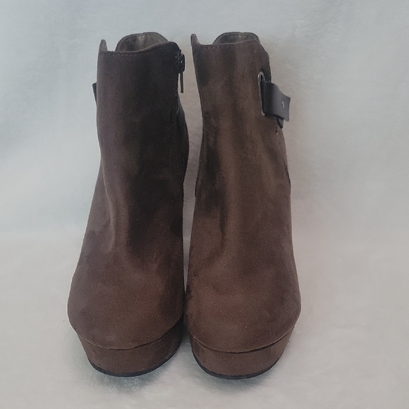Soda Brown Platform Ankle Boots Size 8.5 Or 9 - Picture 1 of 8